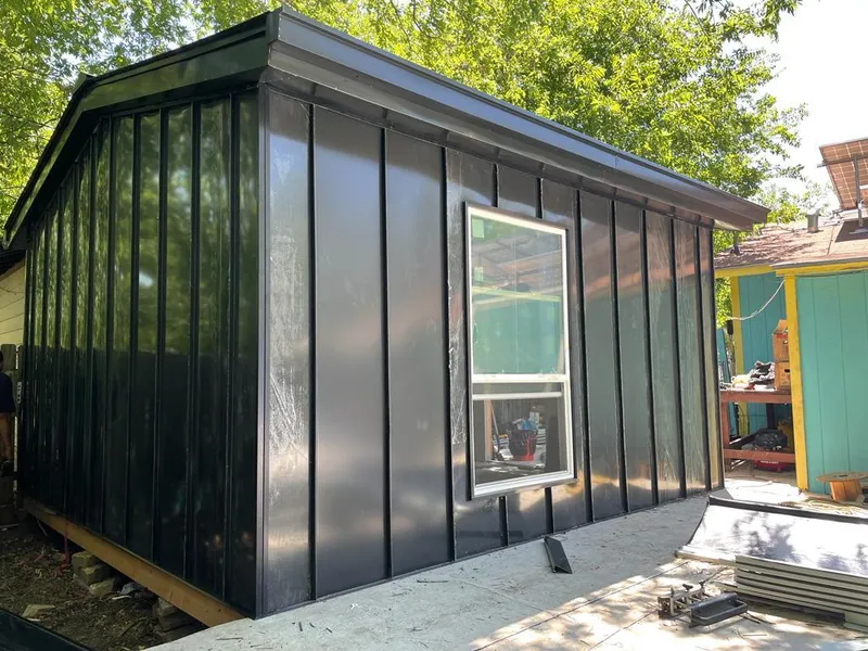 Black standing seam metal wall panels for Roof Inspection in Moorestown